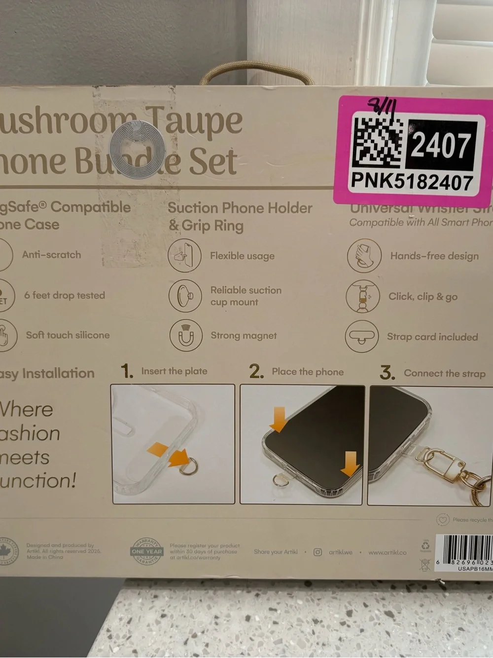 NWT Artikl Mushroom Taupe Phone Bundle Set - MagSafe Compatible